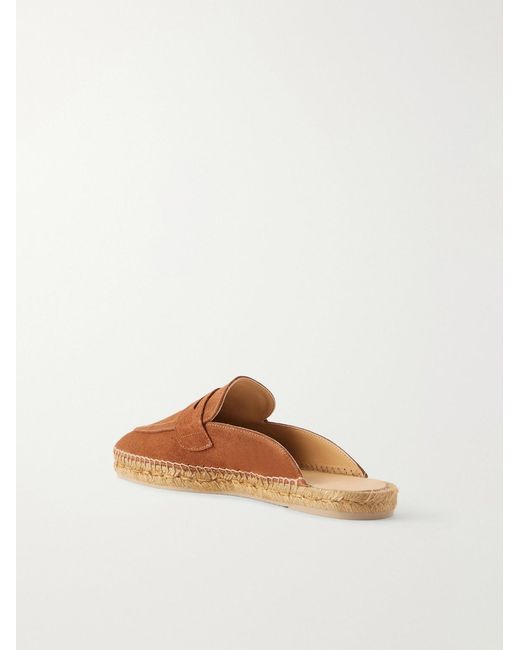 Castaner Brown Nando Suede Backless Espadrilles for men