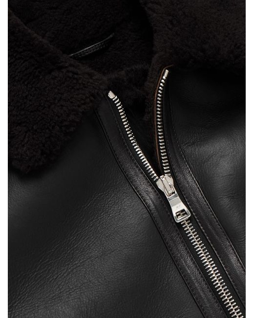 Mr P. Black Shearling Jacket for men