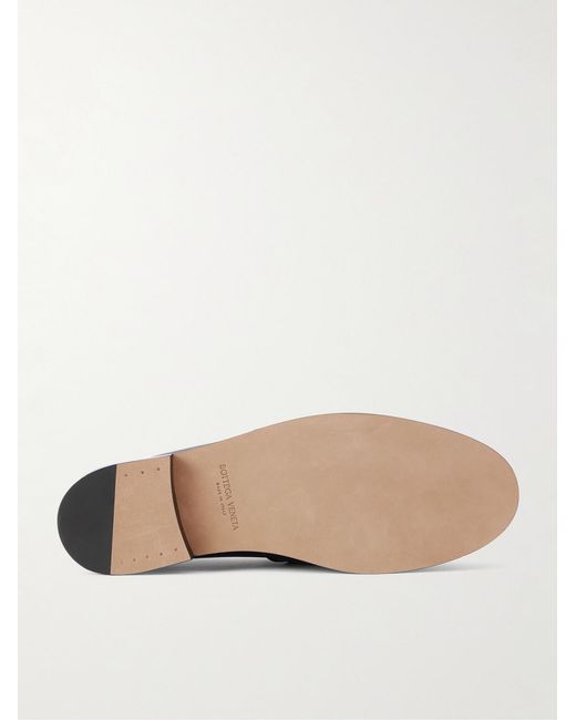 Bottega Veneta Black Astaire Knot-Detailed Leather Loafers for men