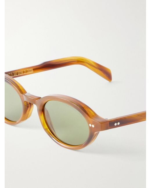 Cutler & Gross Natural Gr13 Oval-Frame Acetate Sunglasses for men