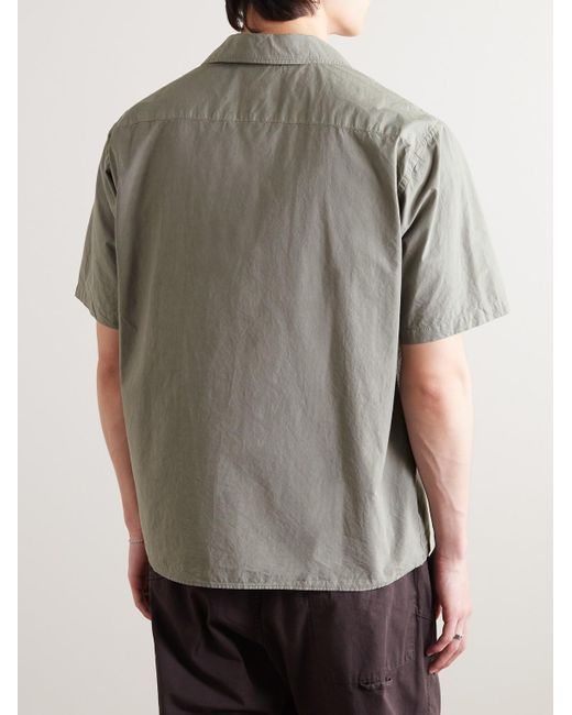 Camicia in misto lyocell TM e cotone con colletto convertibile Carsten di Norse Projects in Gray da Uomo
