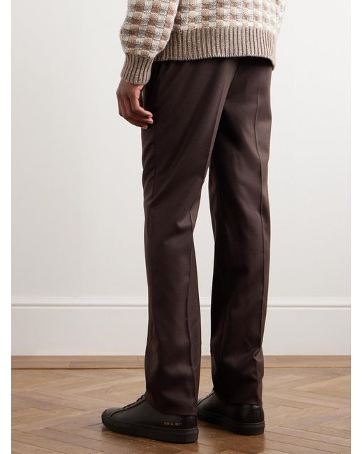Gabriela Hearst Brown Sebastian Straight-Leg Wool Trousers for men