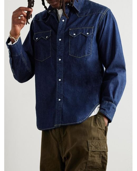 Remi Relief Blue Denim Shirt for men