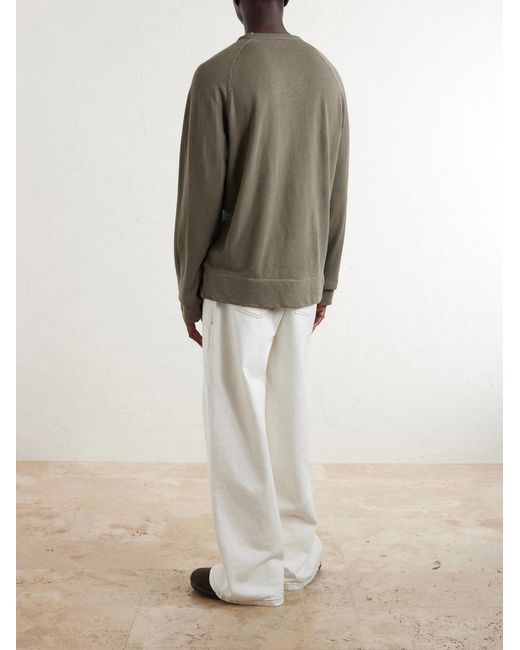 James Perse Green Cotton-jersey Sweatshirt for men