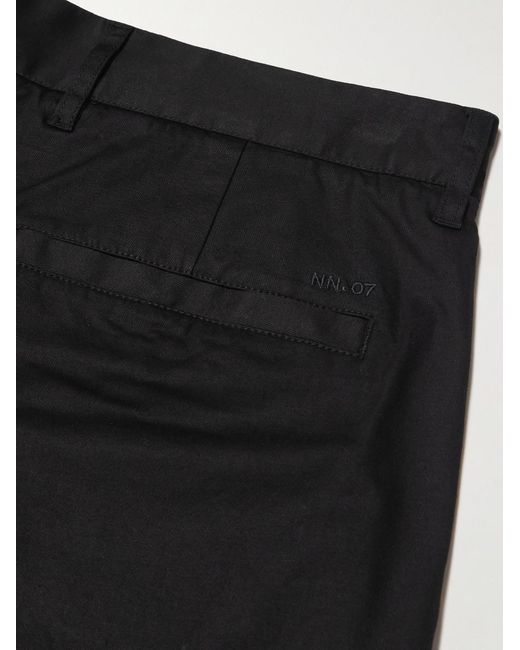 NN07 Black Mylo Straight-leg Organic Cotton-blend Cargo Trousers for men