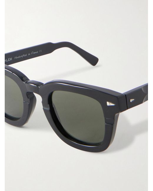 Ahlem Black Champ De Mars Square-Frame Acetate Sunglasses for men