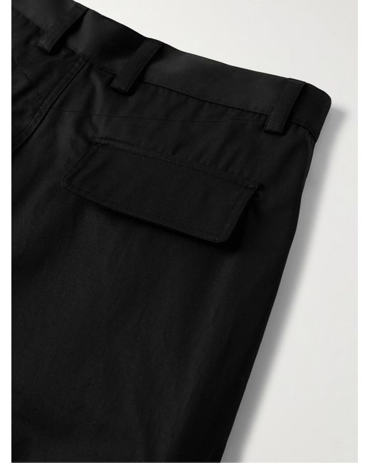 Off-White c/o Virgil Abloh Black Wide-leg Buckled Eyelet-embellished Cotton-twill Cargo Trousers for men