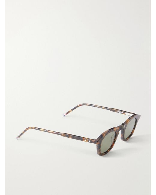 Thom Browne Brown Round-Frame Tortoiseshell Acetate Sunglasses for men