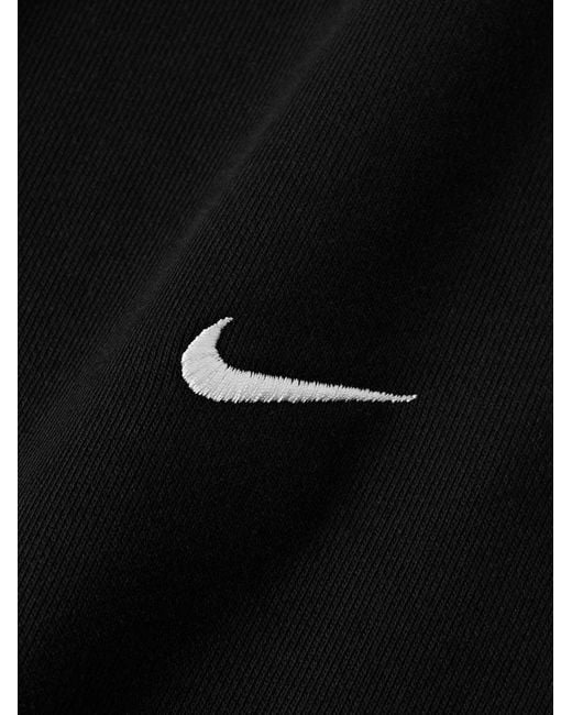 Nike Solo Swoosh gerade geschnittene Jogginghose aus Jersey aus einer Baumwollmischung mit Logostickerei in Black für Herren