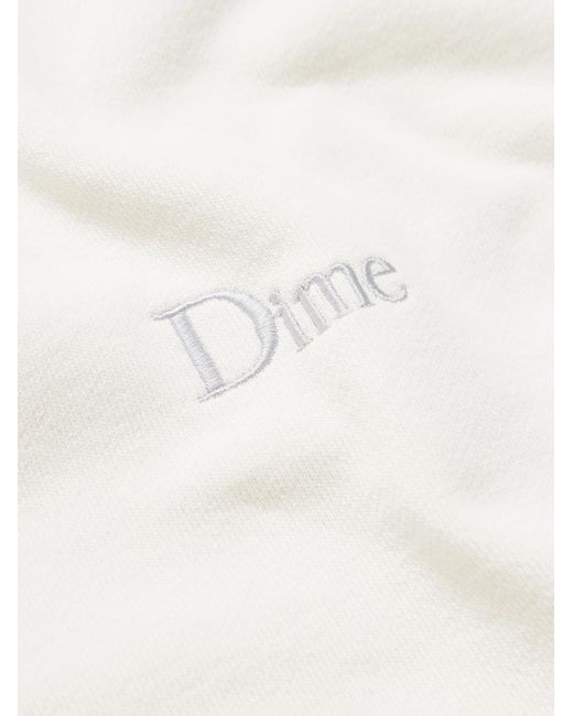 Dime White Logo-embroidered Cotton-jersey Sweatshirt for men