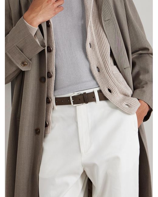 Brunello Cucinelli Brown 3Cm Suede Belt for men