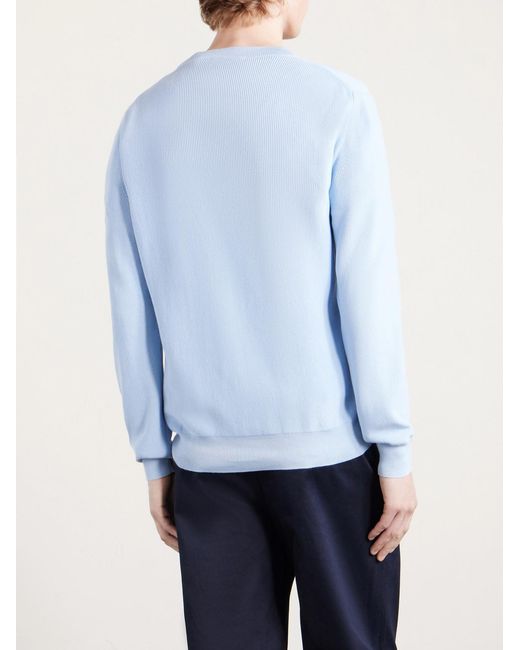 Lardini Blue Cotton Sweater for men