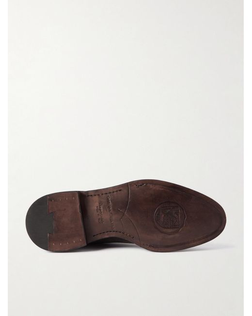 Officine Creative Brown Suede Derby Shoes for men
