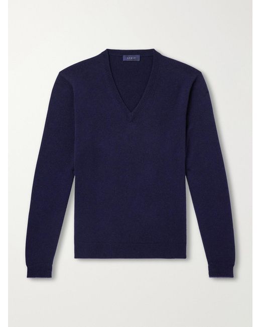 Sease Blue Cashmere Sweater for men
