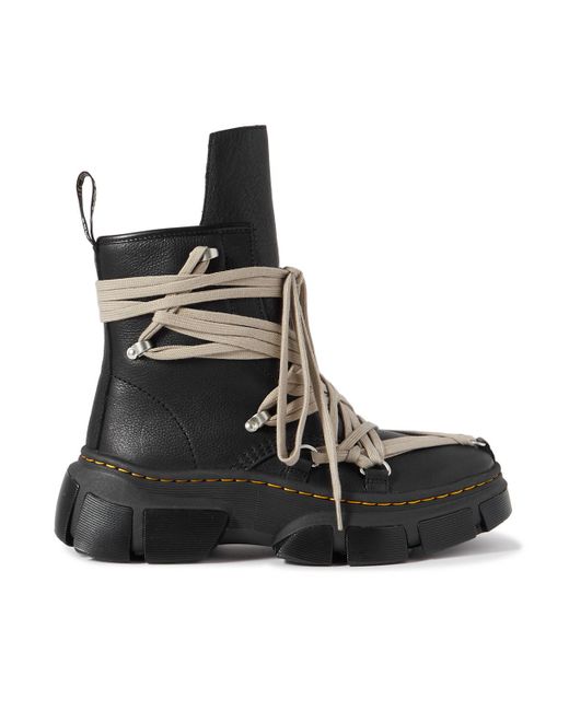 Rick Owens Black Dr Martens 1460 Dmxl Leather Boots for men