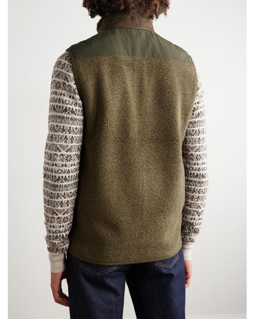 James Purdey & Sons Green Shell-Trimmed Bouclé Gilet for men