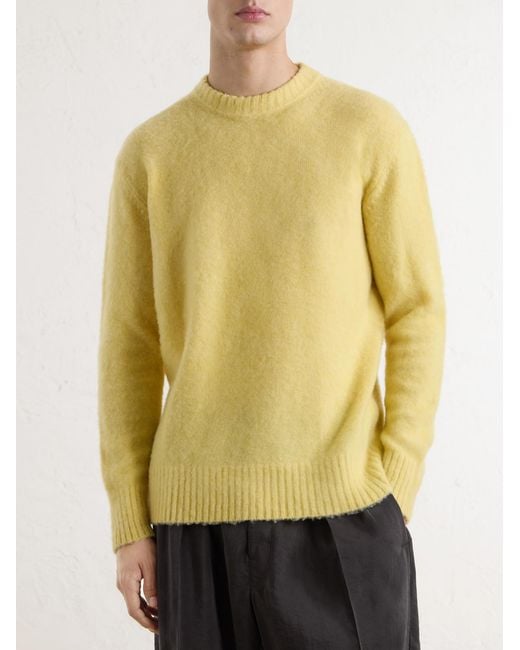 Piacenza 1733 Yellow Virgin Wool Sweater for men