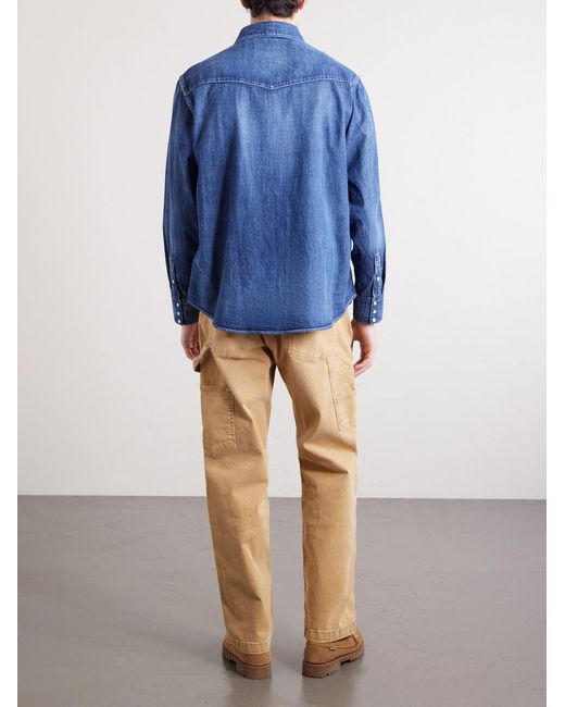 Visvim Blue Denim Western Shirt for men