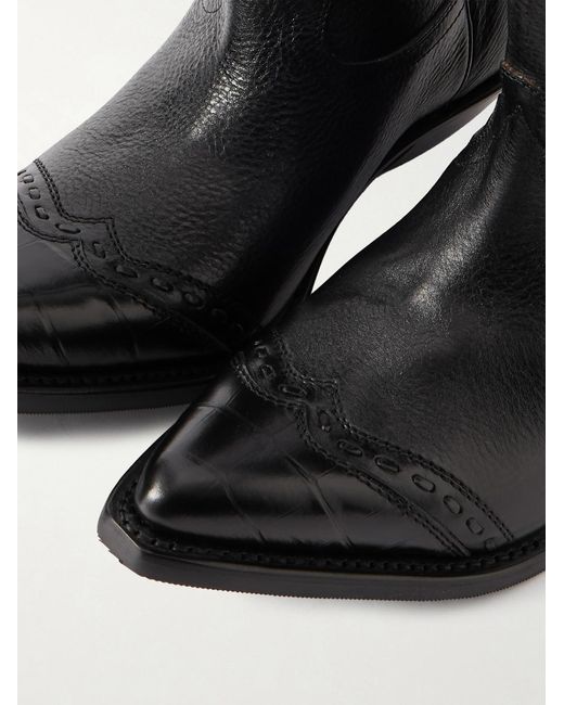 Our Legacy Black Consultant Full-Grain Leather Boots for men