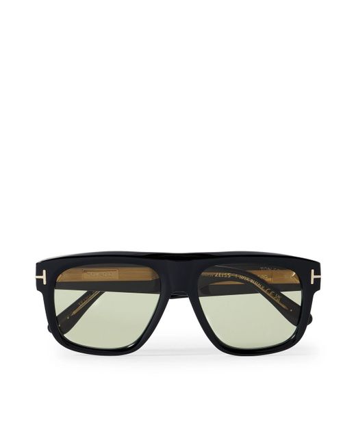 Tom Ford Black Icon Square-Frame Acetate Sunglasses for men