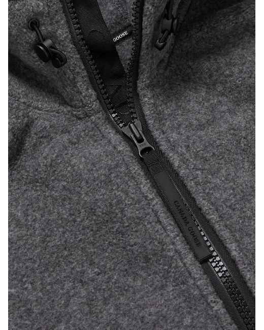 Canada Goose Gray Chilliwack Recycled Wool-Blend Fleece Zip-Up Hoodie for men