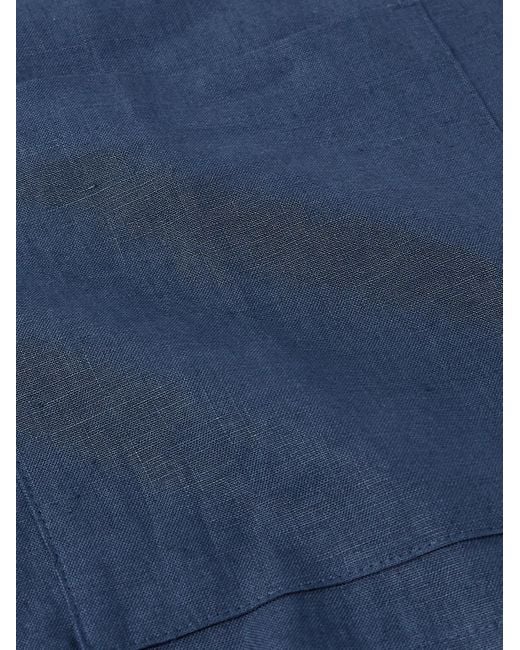 STÒFFA Blue Linen-Twill Jacket for men