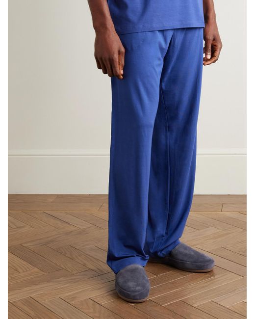 Mulo Blue Fleece-Lined Suede Loafers for men