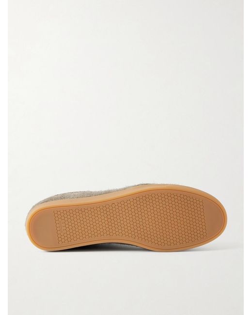 Mr P. Brown Suede Low Top Sneakers for men
