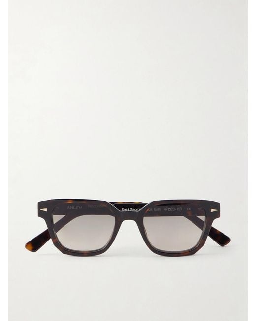 Ahlem Brown Saint Georges D-Frame Tortoiseshell Acetate Sunglasses for men