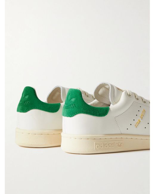 Adidas Originals Natural Stan Smith Lux Suede-trimmed Leather Sneakers for men