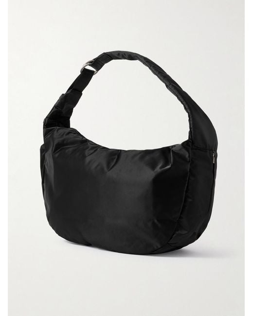Master Piece Black Ark Leather-Trimmed Nylon Shoulder Bag for men