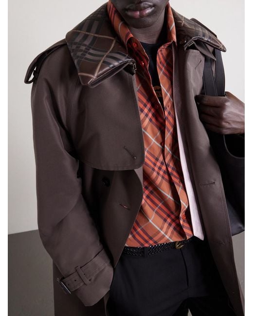 Burberry Red Robert Checked Cotton Shirt for men