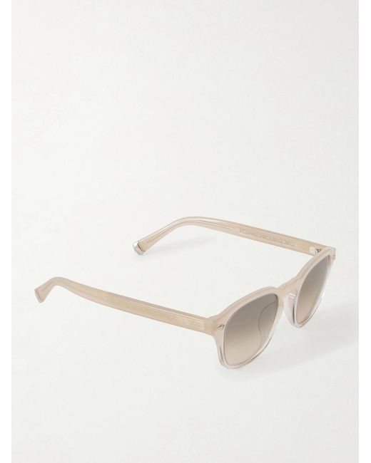 Brunello Cucinelli Natural Round-Frame Acetate Sunglasses for men