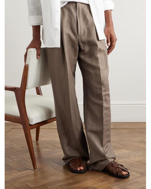 Manolo Blahnik Brown Zale Leather Fisherman Sandals for men