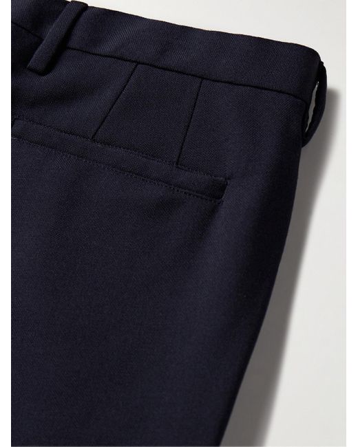 Pantaloni slim-fit a gamba affusolata in lana di Paul Smith in Blue da Uomo