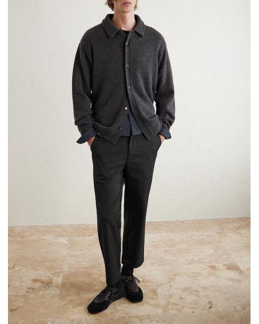 (w)taps Black Straight-Leg Twill Trousers for men