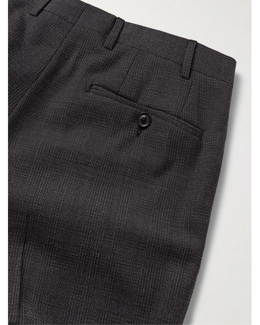Canali Gray Slim-Fit Prince Of Wales Checked Super 160S Wool Suit Trousers for men