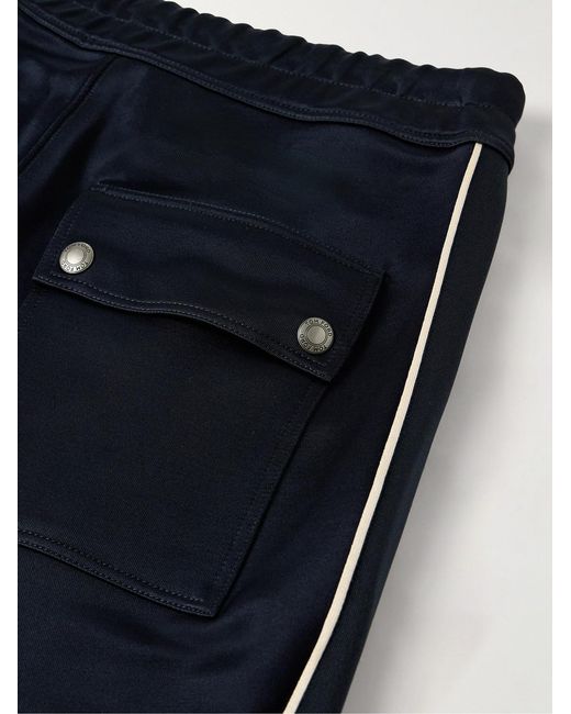 Tom Ford Blue Straight-Leg Piped Tech-Jersey Track Pants for men