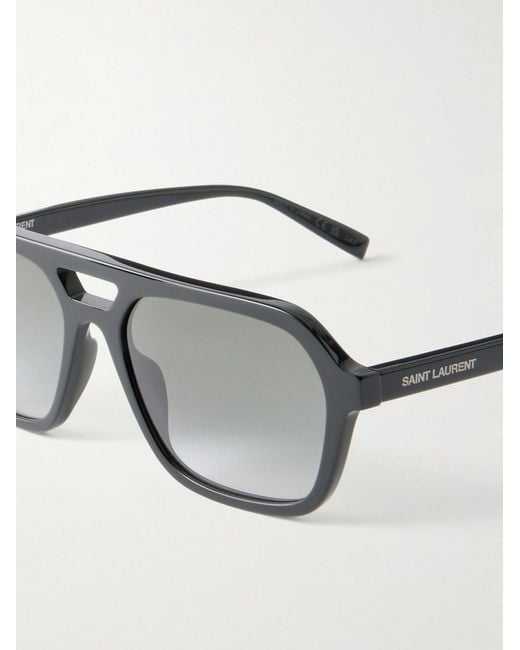 Saint Laurent Black Aviator-Style Acetate Sunglasses for men