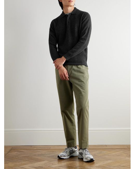 Beams Plus Black Wool Polo Shirt for men