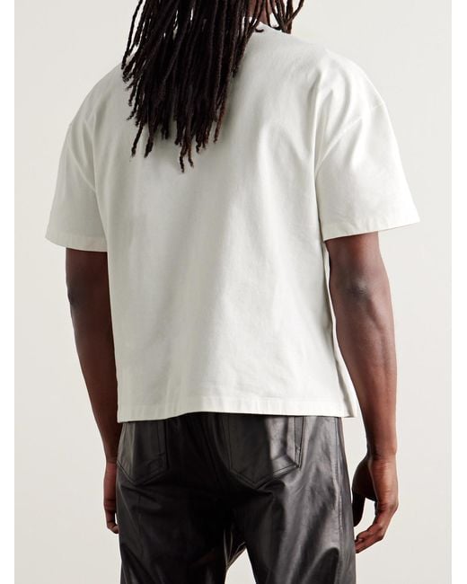 Jil Sander Natural Logo-Printed Cotton-Jersey T-Shirt for men