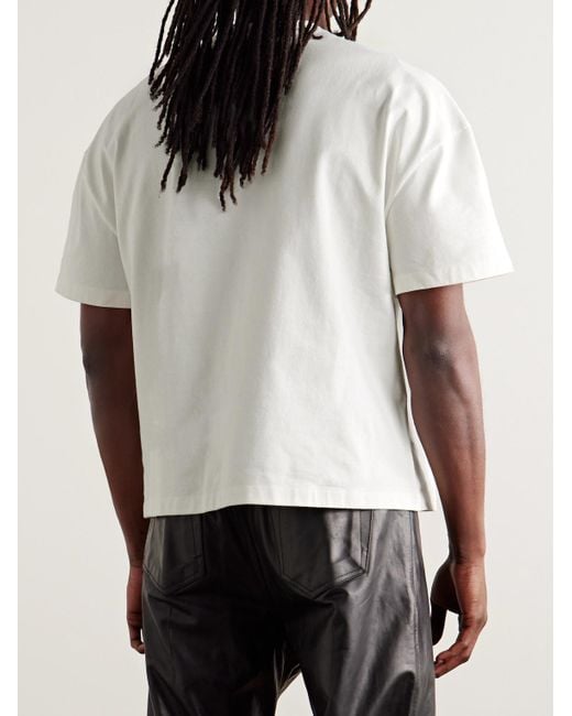 Jil Sander Natural Logo-Printed Cotton-Jersey T-Shirt for men