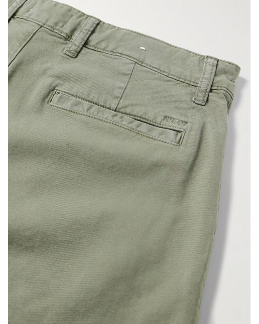 NN07 Green Aden 1923 Straight-Leg Organic Cotton-Blend Twill Shorts for men