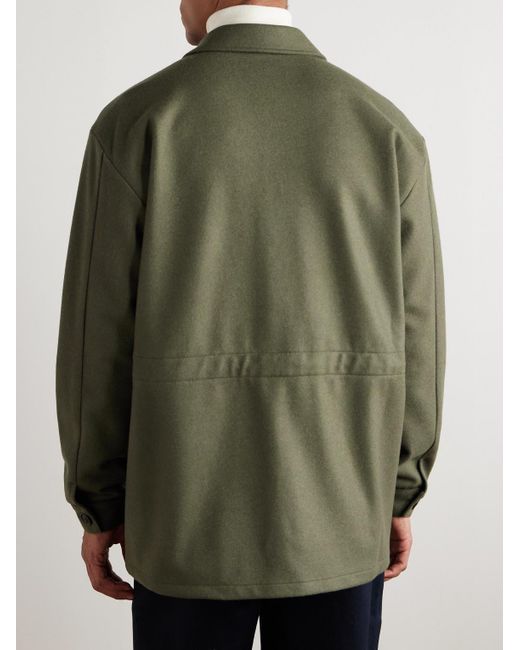 Ghiaia Green Wool-Flannel Jacket for men