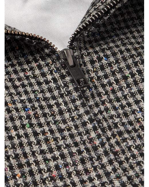 Noah NYC Gray Ricky Houndstooth Linen-blend Jacket for men