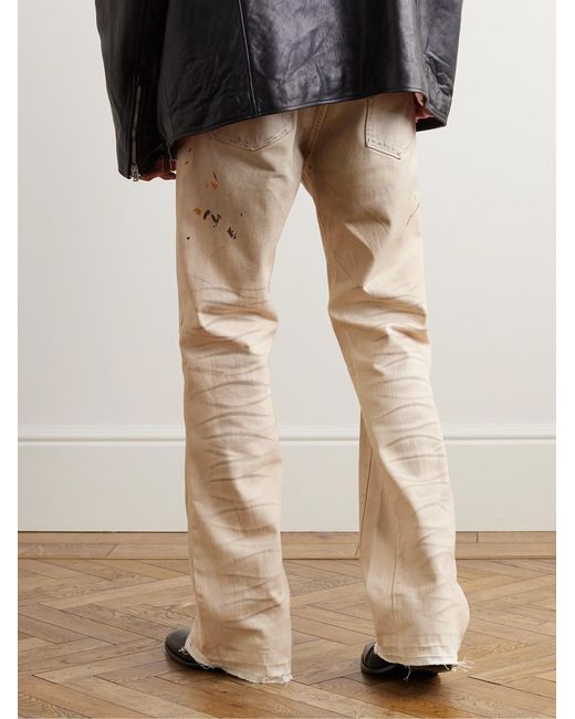 GALLERY DEPT. Natural Hollywood Flared Distressed Paint-Splattered Jeans for men