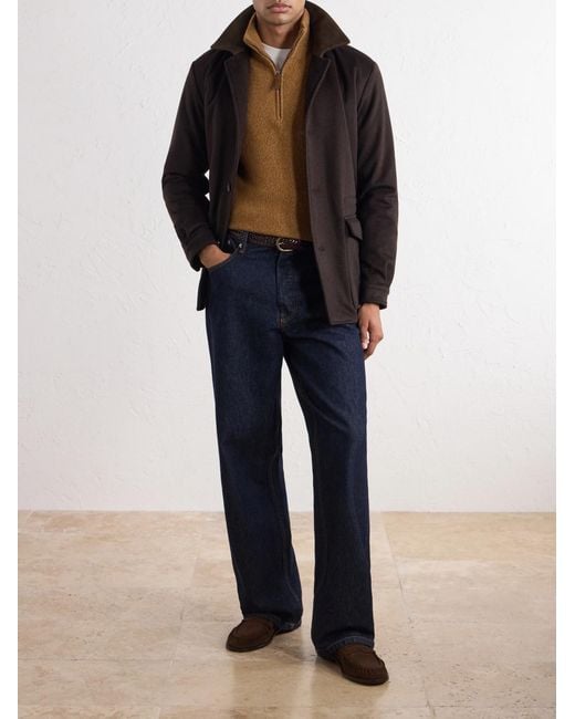 Sease Natural Cashmere Half-Zip Sweater for men