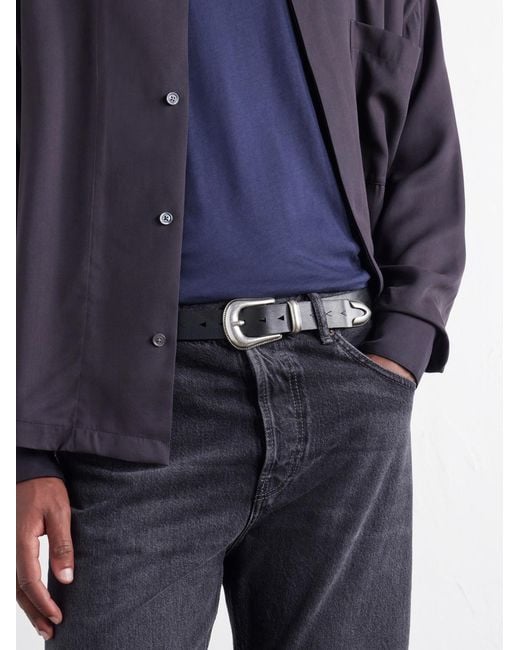A Kind Of Guise Black 2 Cm Leather Belt for men