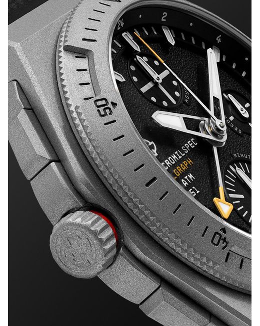 MICROMILSPEC Black Milgraph Gmt Automatic Titanium Watch, Ref. Mic_260 for men