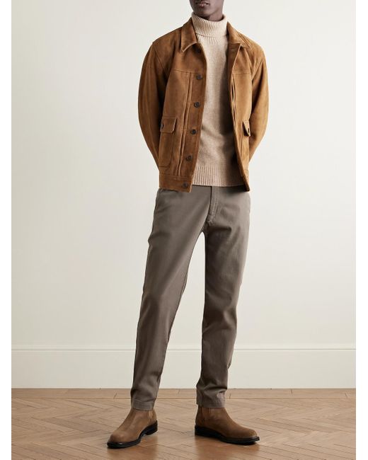 Pullover A Collo Alto di Hartford in Natural da Uomo